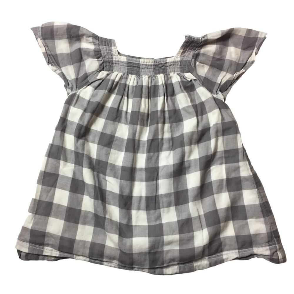 Toddler Girls Plaid Flutter Sleeve Top sz 3T Bout’Chou Top Sz. 36 m
